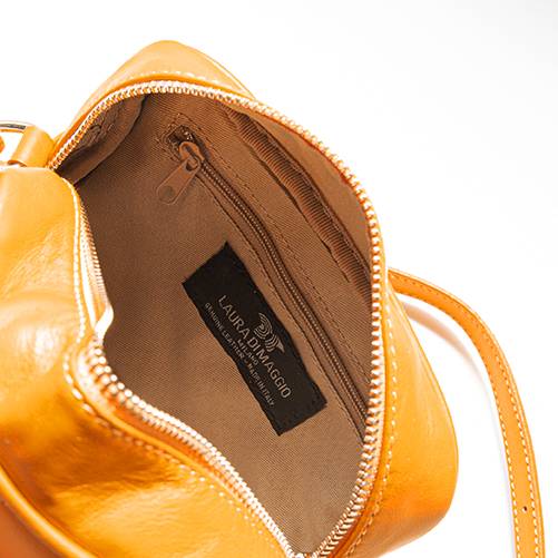 Laura Di Maggio COCCA – Borsa da Sera in Pelle Soft Trapuntato – Arancione Affare Del Giorno