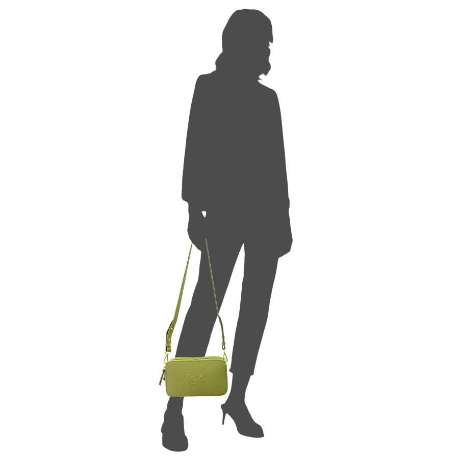Laura Di Maggio LOIS – Saponetta in pelle dollaro stampata lime Sottocosto