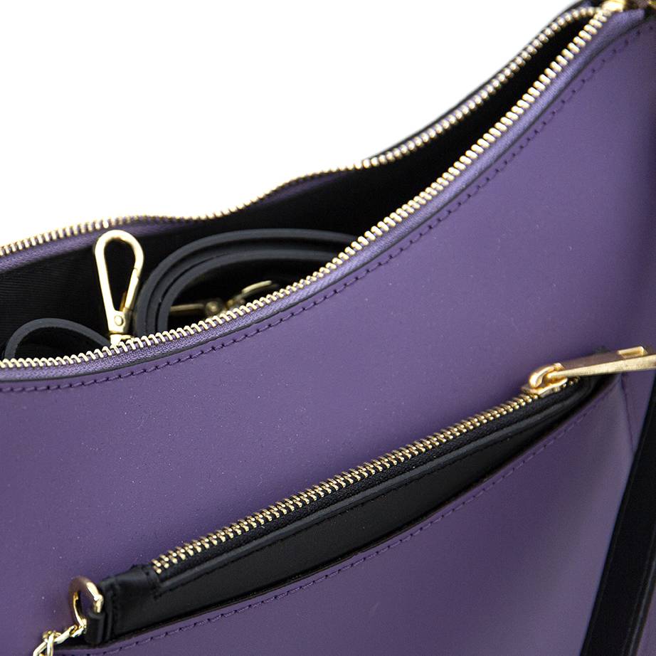 Laura Di Maggio LENA – Borsa a spalla in pelle elegant viola Presa