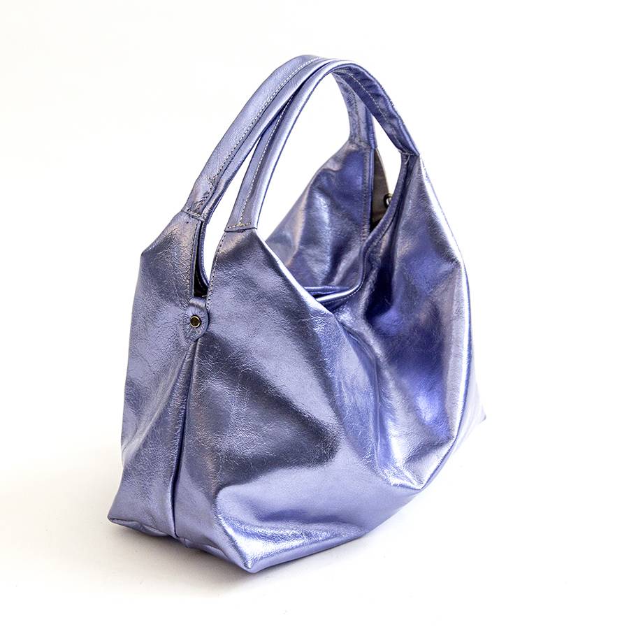 Laura Di Maggio ELSA M – Sacca in pelle laminata glicine Offerte
