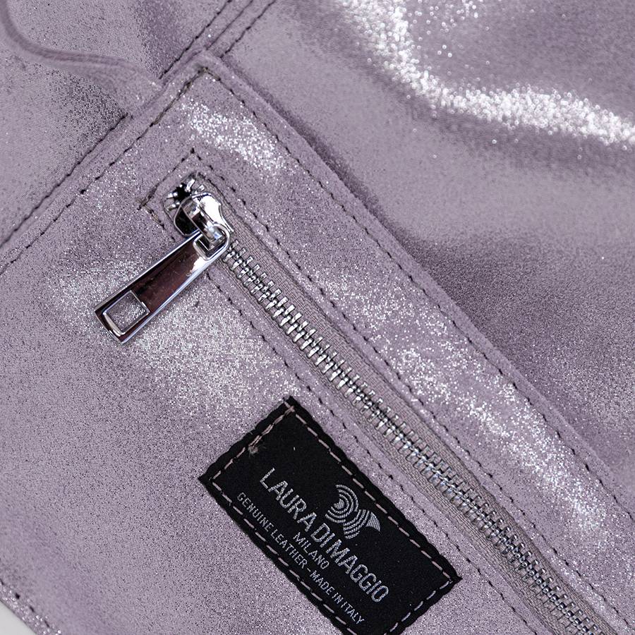 Laura Di Maggio GLIETTER – sacca in pelle glitter lilla Vendite Flash