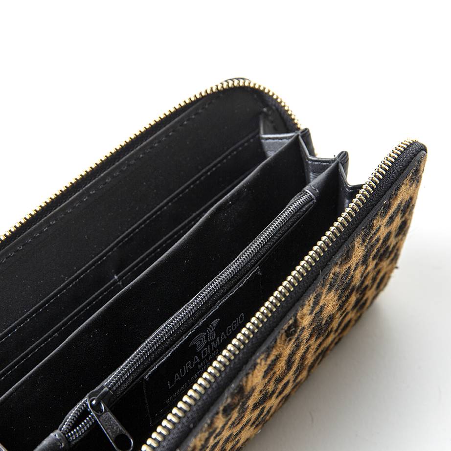 Laura Di Maggio Leopard – portafoglio in cavallino stampato Qualità