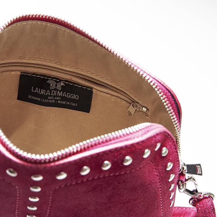 Laura Di Maggio DOROTEA – Borsa in Pelle da Sera – Camoscio Bordeaux Promozione Limitata