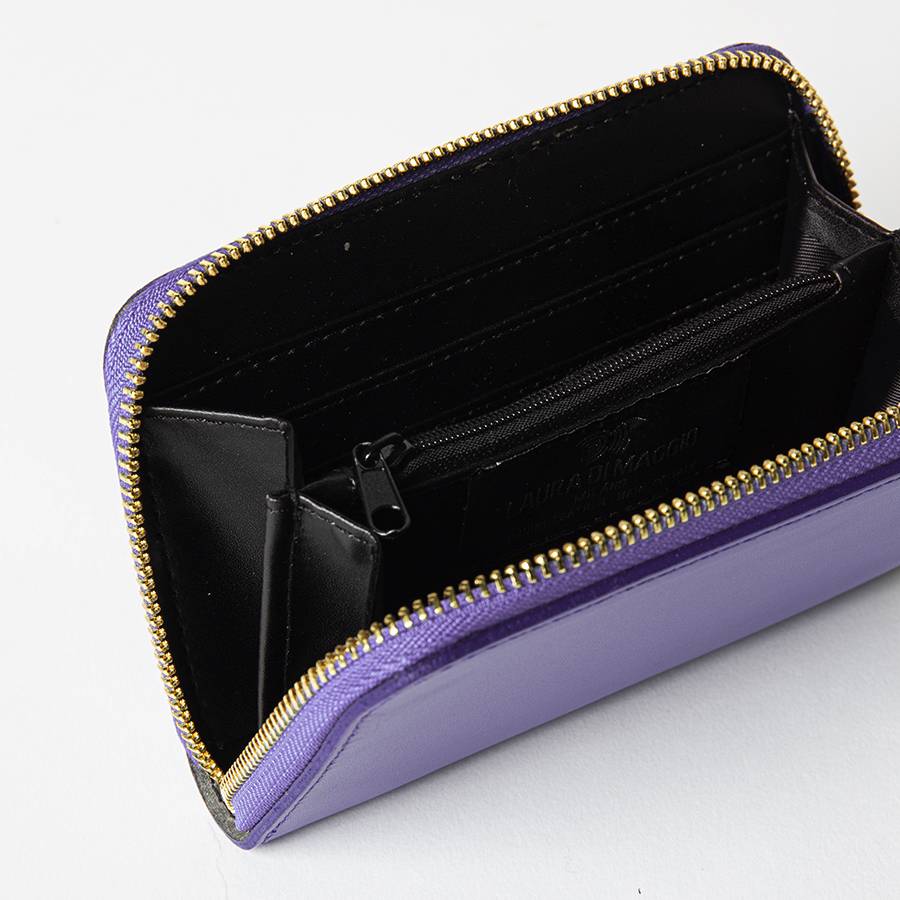 Laura Di Maggio ELEGANT MINI – portafoglio in pelle elegant viola Convenienza