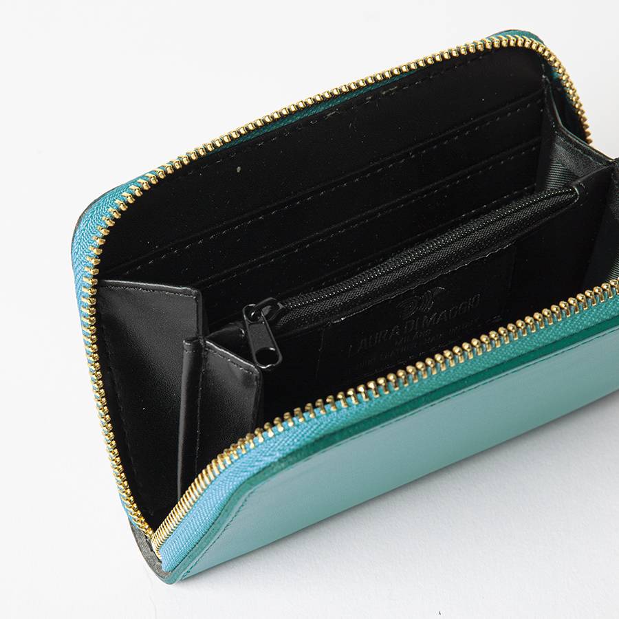 Laura Di Maggio ELEGANT MINI – portafoglio in pelle elegant turchese Sconto