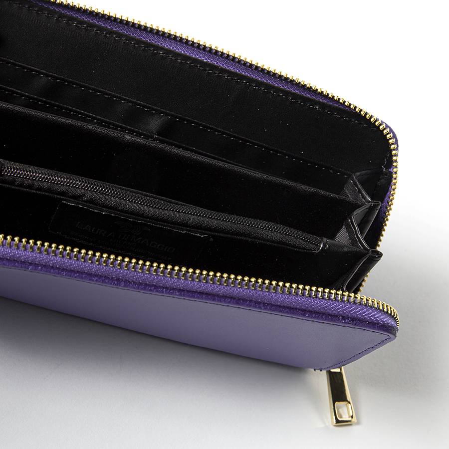 Laura Di Maggio ELEGANT – portafoglio in pelle elegant viola Offerta