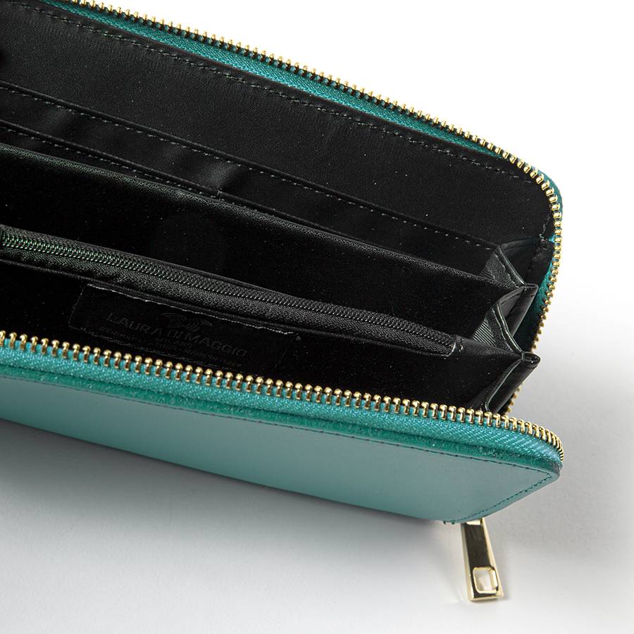 Laura Di Maggio ELEGANT – portafoglio in pelle elegant turchese Outlet