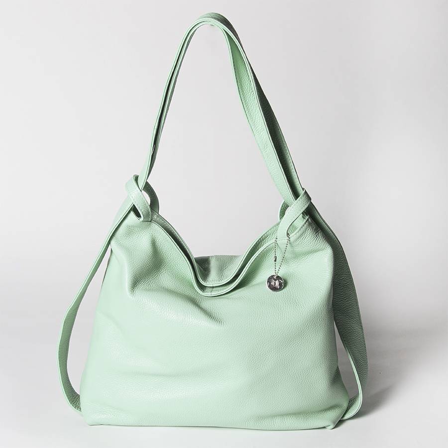 Laura Di Maggio VENICE – Zaino/borsa in pelle dollaro menta Novità