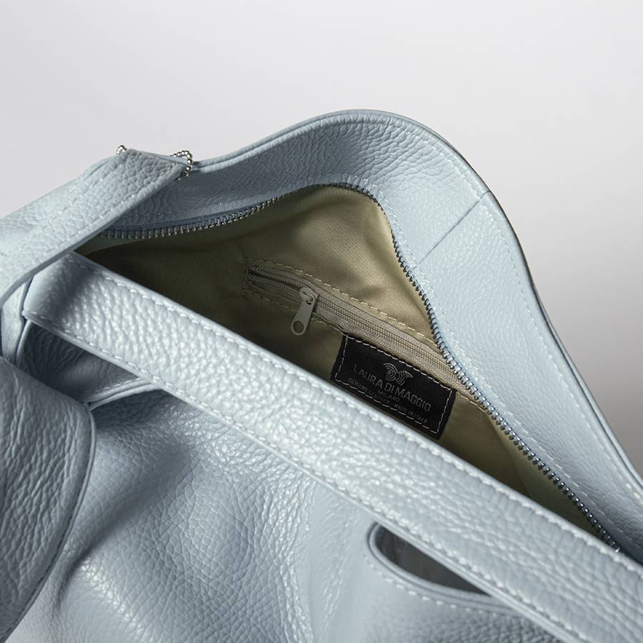 Laura Di Maggio VENICE – Zaino/borsa in pelle dollaro azzurro Online