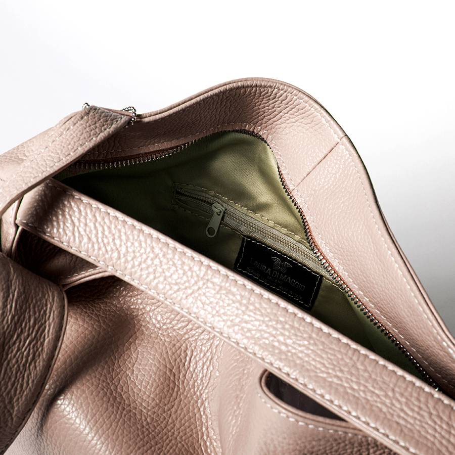 Laura Di Maggio VENICE – Zaino/borsa in pelle dollaro rosa Online Outlet
