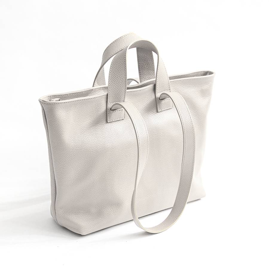 Laura Di Maggio CORA – shopping doppio manico in pelle latte Promozione