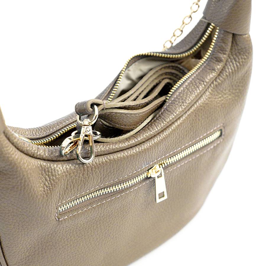 Laura Di Maggio MOON – Borsa a spalla in pelle taupe Fino al 65% di sconto
