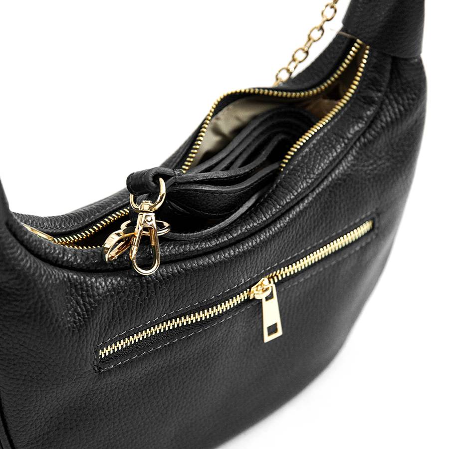 Laura Di Maggio MOON – Borsa a spalla in pelle nera Acquista Ora