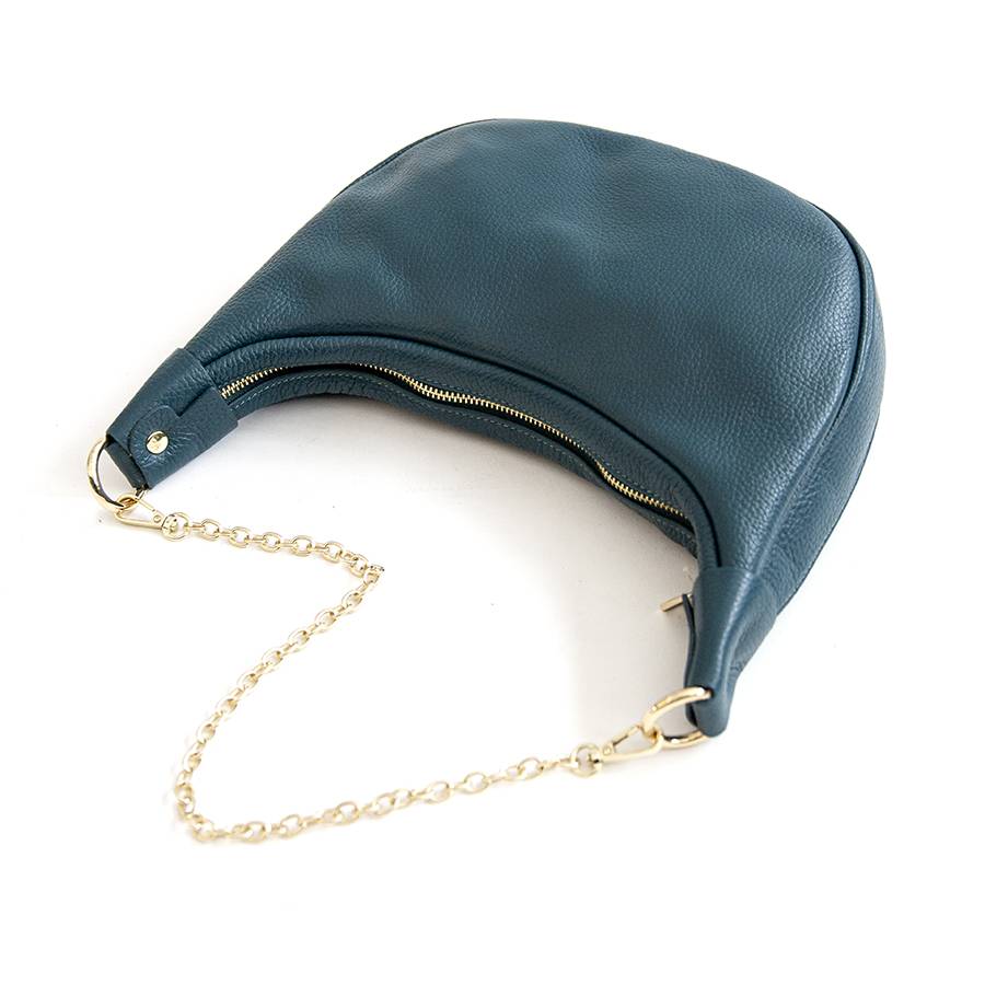 Laura Di Maggio MOON – Borsa a spalla in pelle petrolio Promozione Limitata