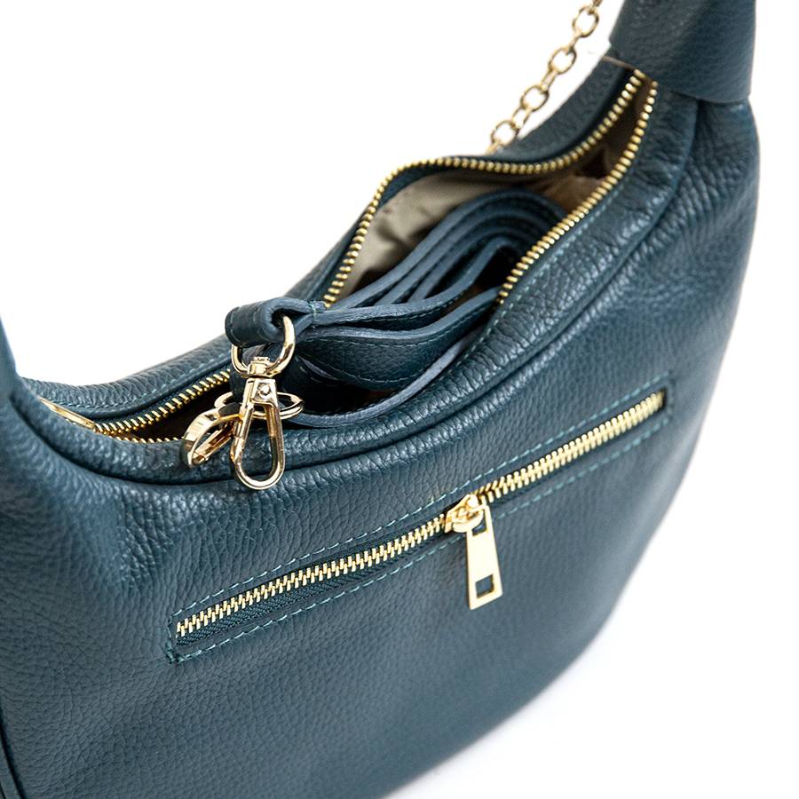 Laura Di Maggio MOON – Borsa a spalla in pelle petrolio Promozione Limitata
