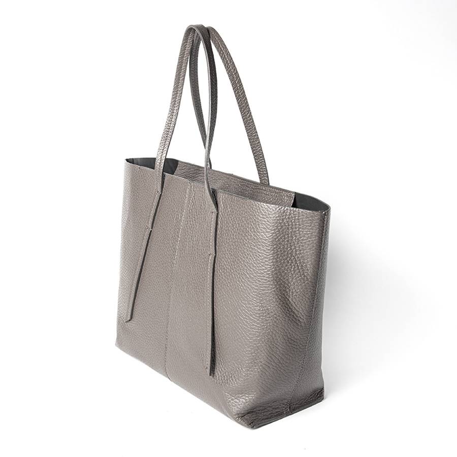 Laura Di Maggio MARGÒ – Shopper in pelle dollaro taupe Presa