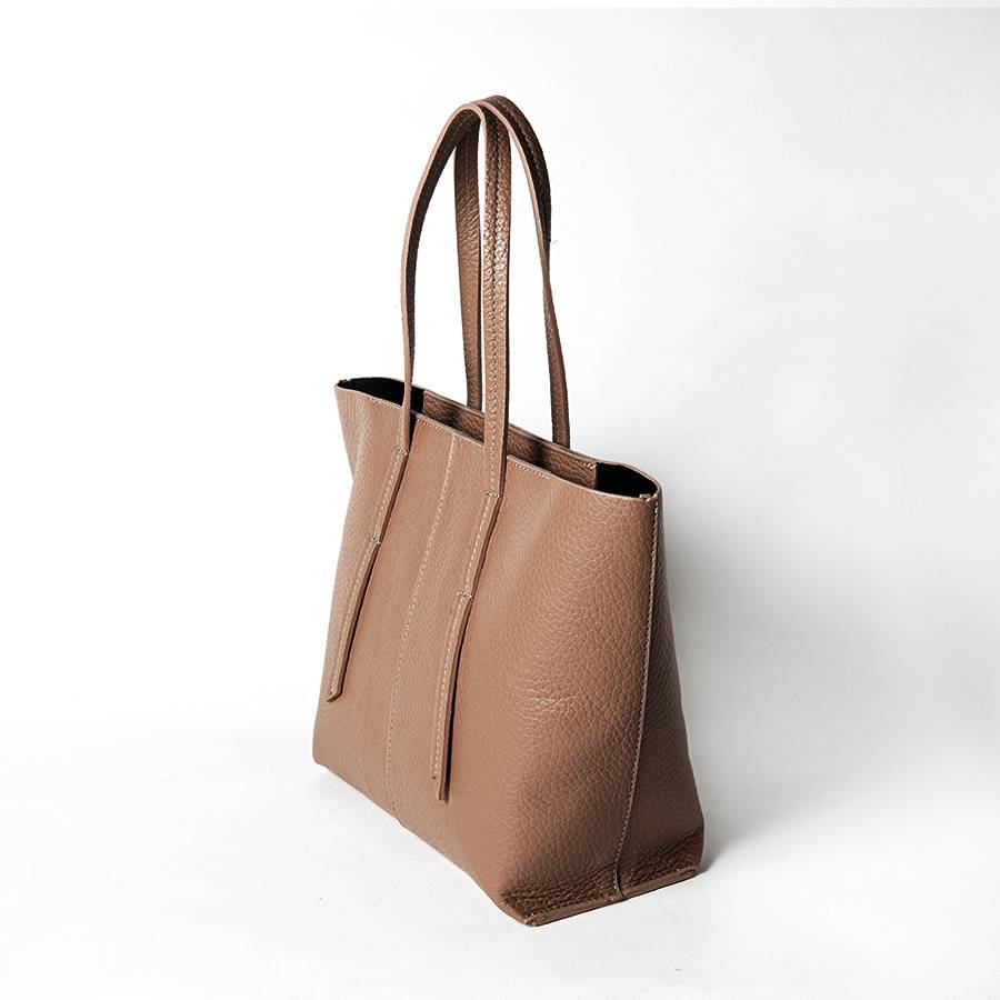 Laura Di Maggio MARGÒ Small – Shopper in pelle dollaro color bruciato Offerta