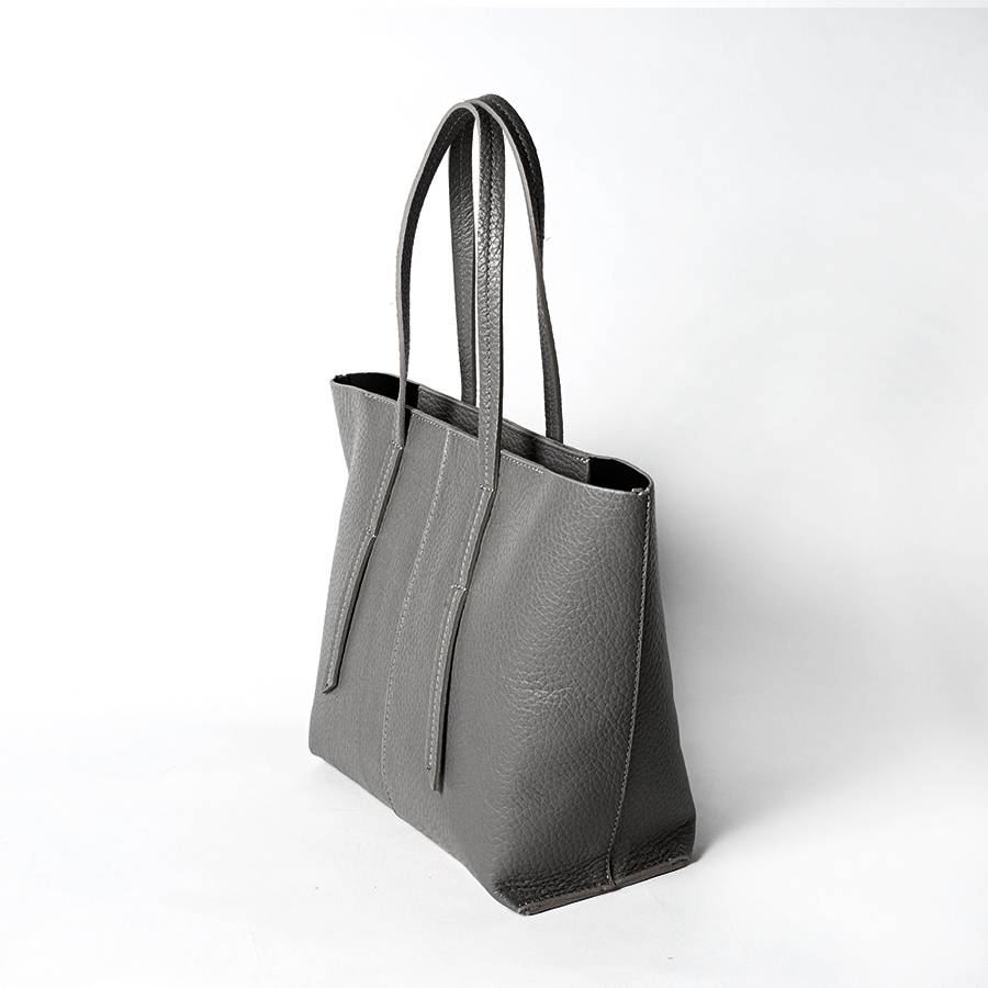 Laura Di Maggio MARGÒ Small – Shopper in pelle dollaro grigia Economico