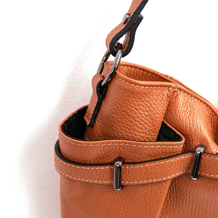 Laura Di Maggio ELYN – Borsa in pelle dollaro arancio Vendita Calda