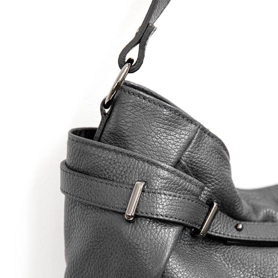 Laura Di Maggio ELYN – Borsa in pelle dollaro grigio Vendita Economica