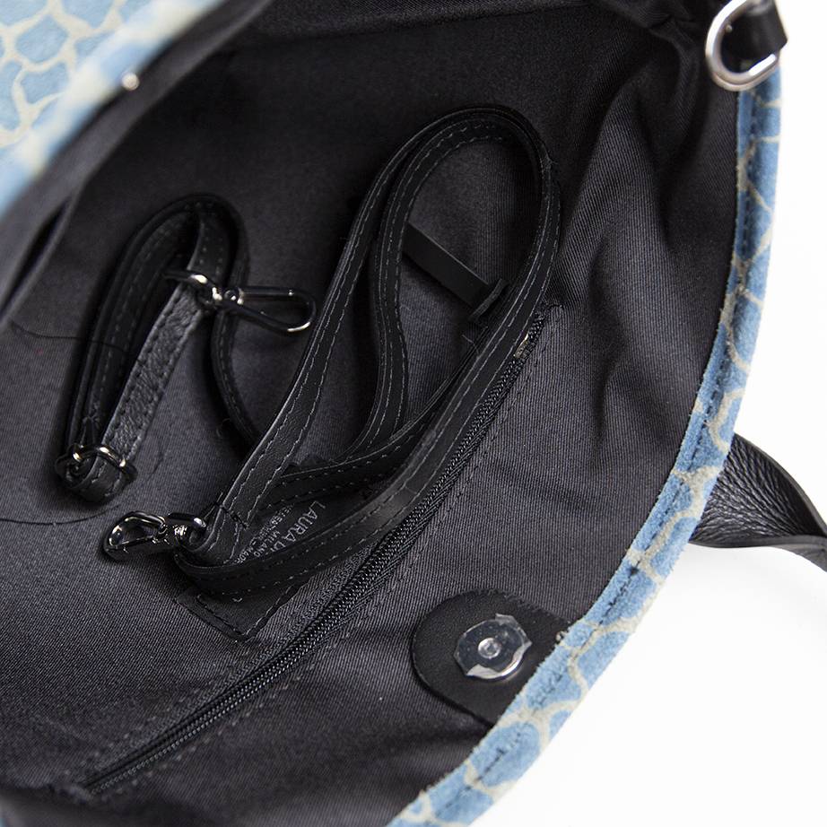Laura Di Maggio JENNY – Borsa in camoscio stampa giraffa avio In Saldo