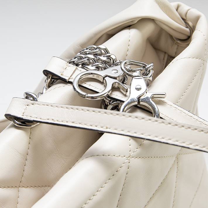 Laura Di Maggio RITA – borsa in pelle soft trapuntato latte Moda