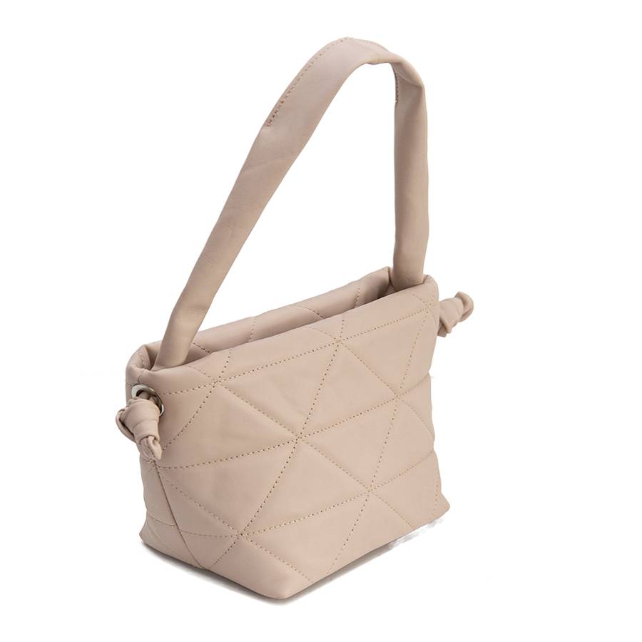 Laura Di Maggio RITA – borsa in pelle soft trapuntato cipria 2025