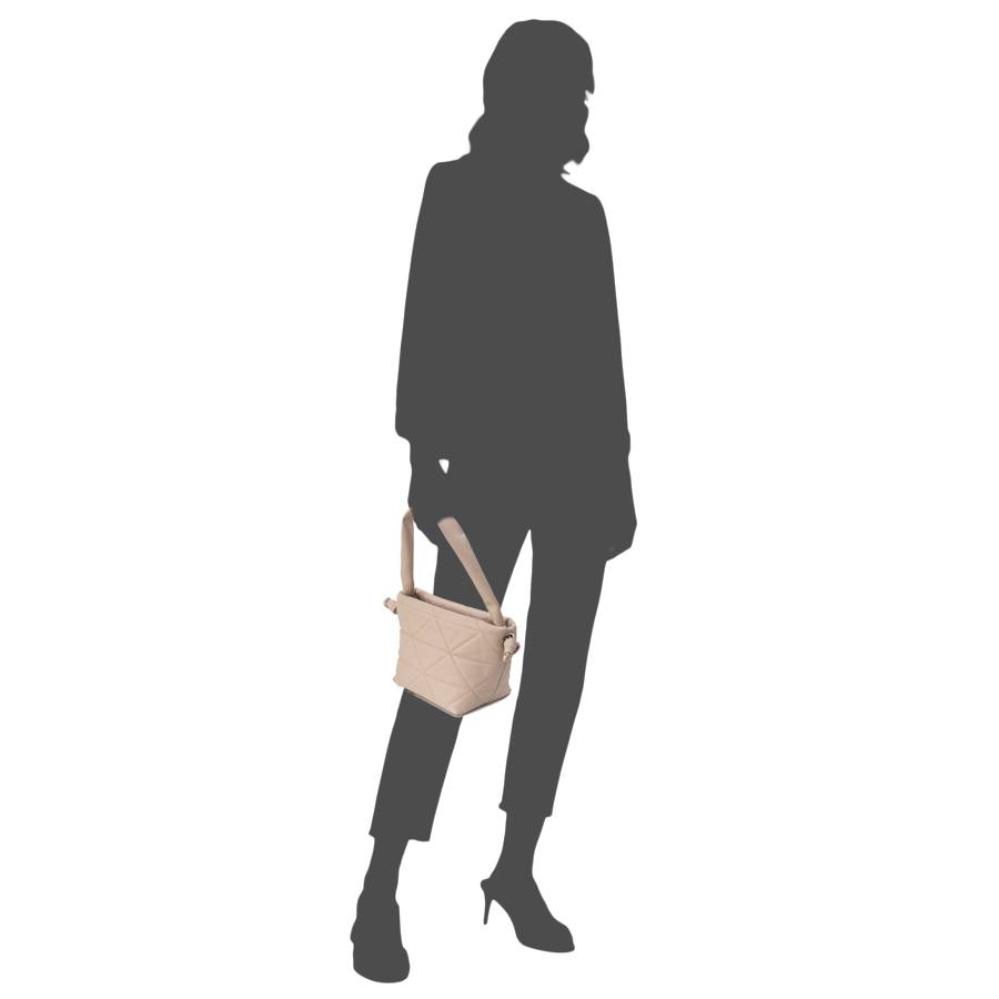 Laura Di Maggio RITA – borsa in pelle soft trapuntato cipria 2025