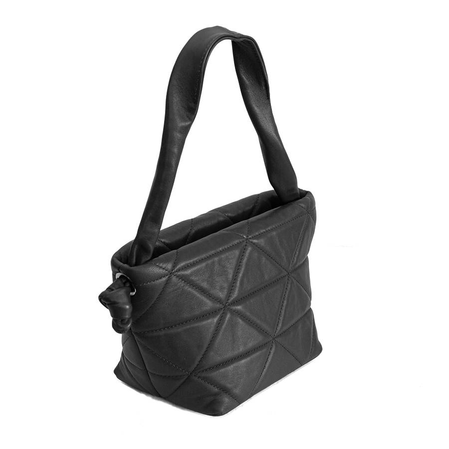 Laura Di Maggio RITA – borsa in pelle soft trapuntato nero Italy