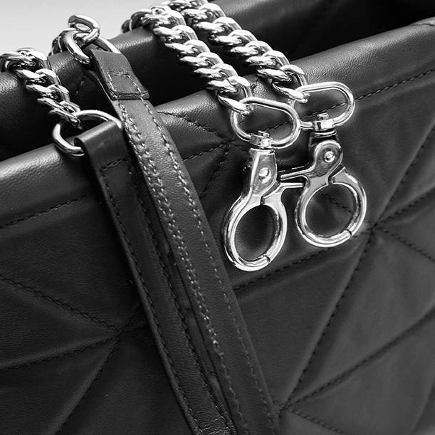 Laura Di Maggio RITA – borsa in pelle soft trapuntato nero Italy