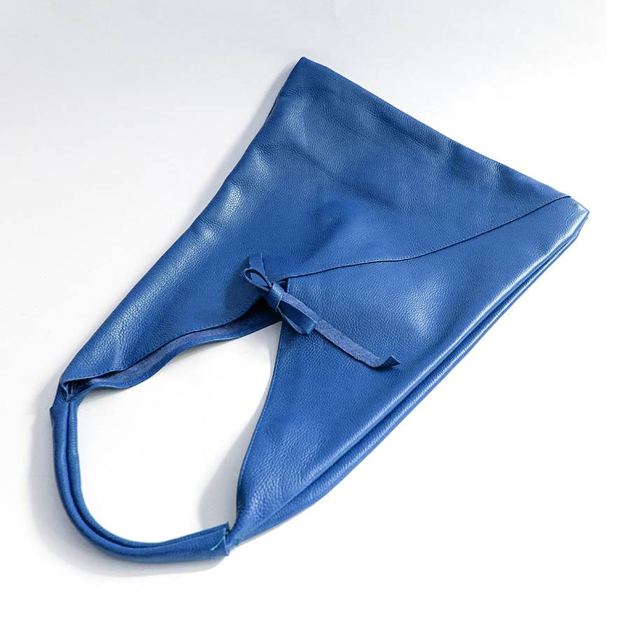 Laura Di Maggio LINA – Maxi sacca in pelle blu Pezzi Unici