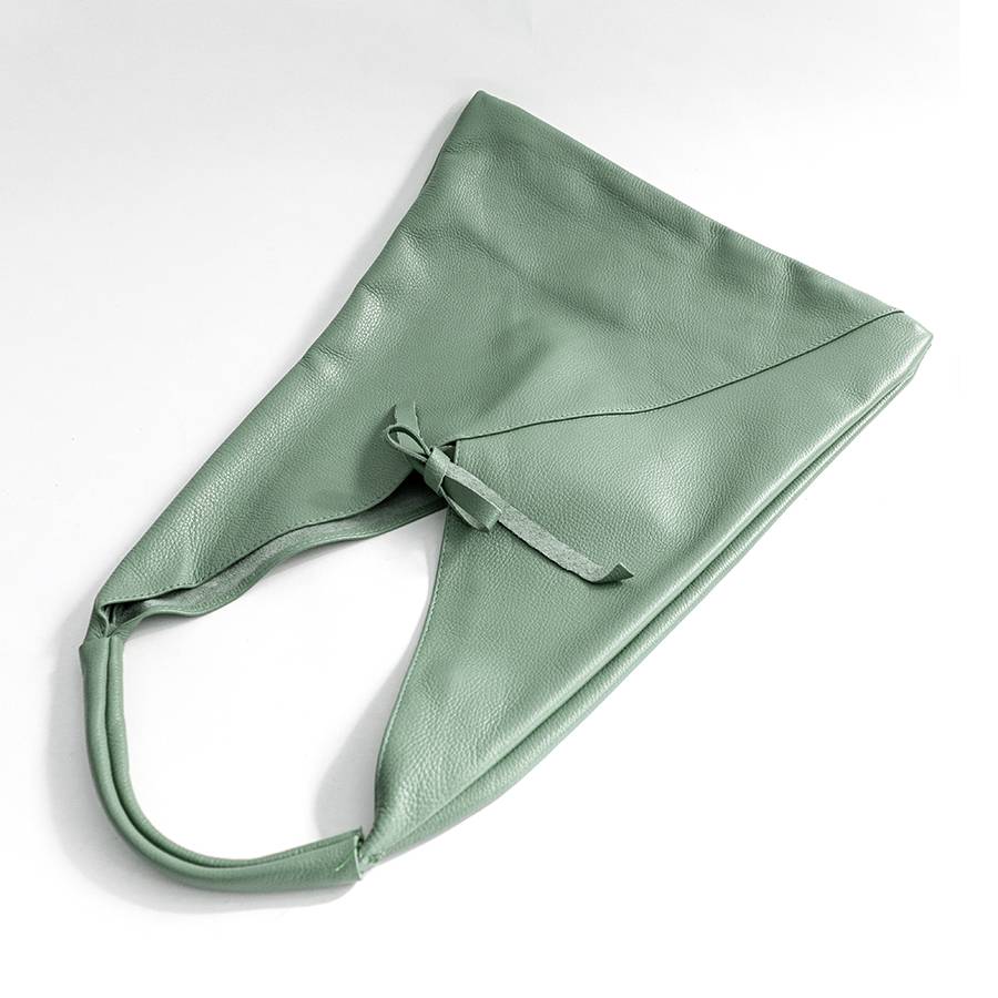 Laura Di Maggio LINA – Maxi sacca in pelle menta Qualità Garantita