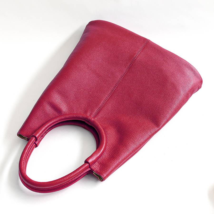 Laura Di Maggio INDIA – Maxi borsa con manico tondo in pelle azalea Consegna Veloce