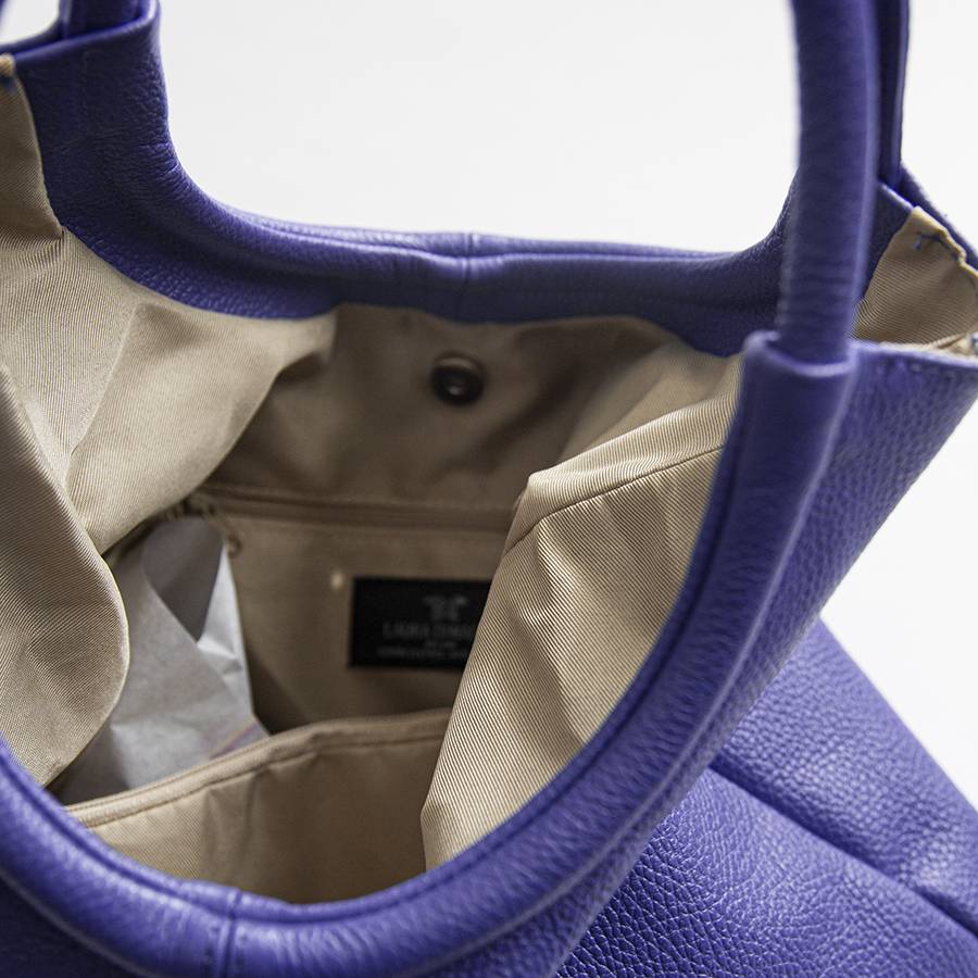 Laura Di Maggio INDIA – Maxi borsa con manico tondo in pelle glicine Fino Al -60%