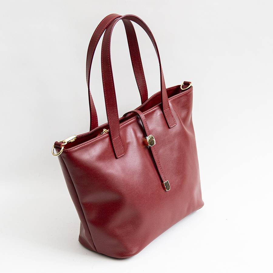 Laura Di Maggio LADY – shopping in pelle soft rubino Sottocosto