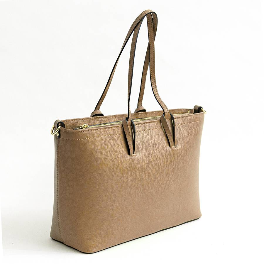 Laura Di Maggio NIKITA – Shopping in pelle saffiano biscotto Presa