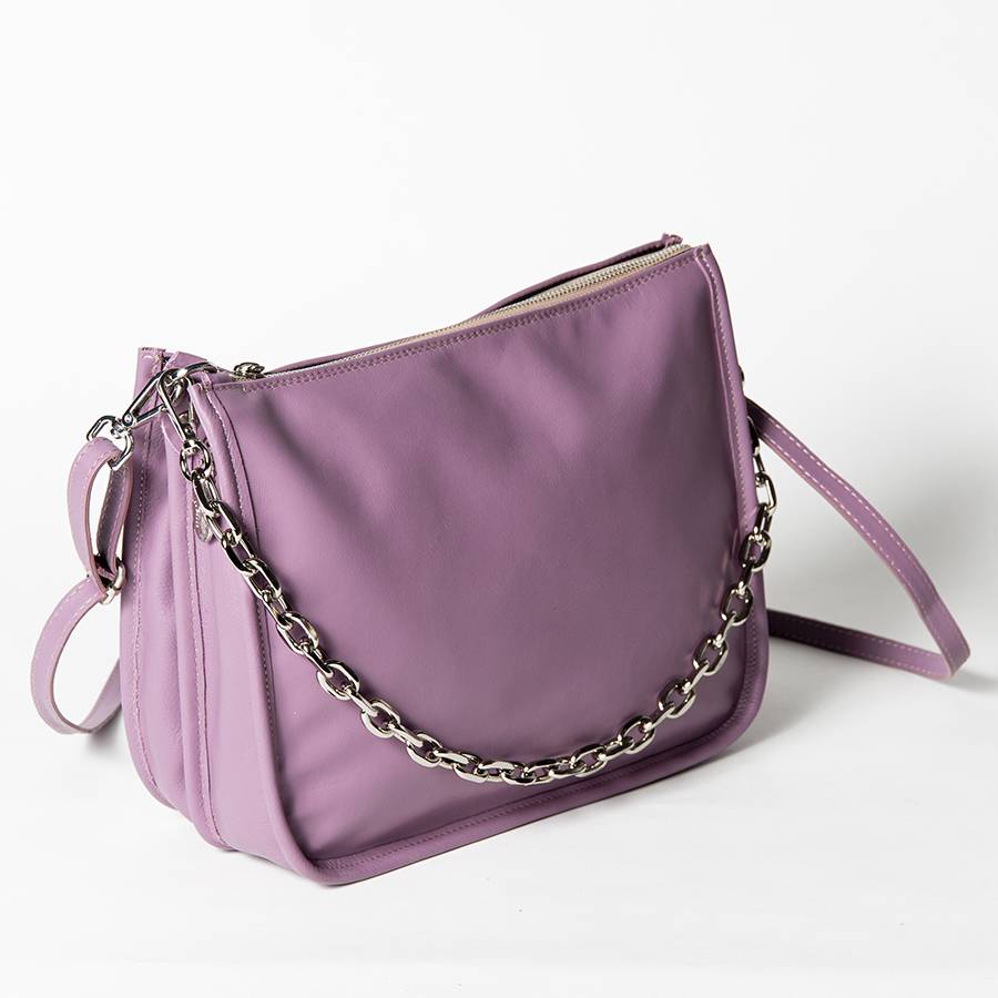 Laura Di Maggio POLLY – Postina in pelle nappa malva Vendita Economica