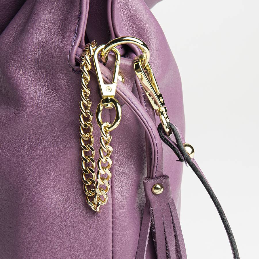 Laura Di Maggio GELSA – Sacca in pelle nappa malva Saldi Di Fabbrica