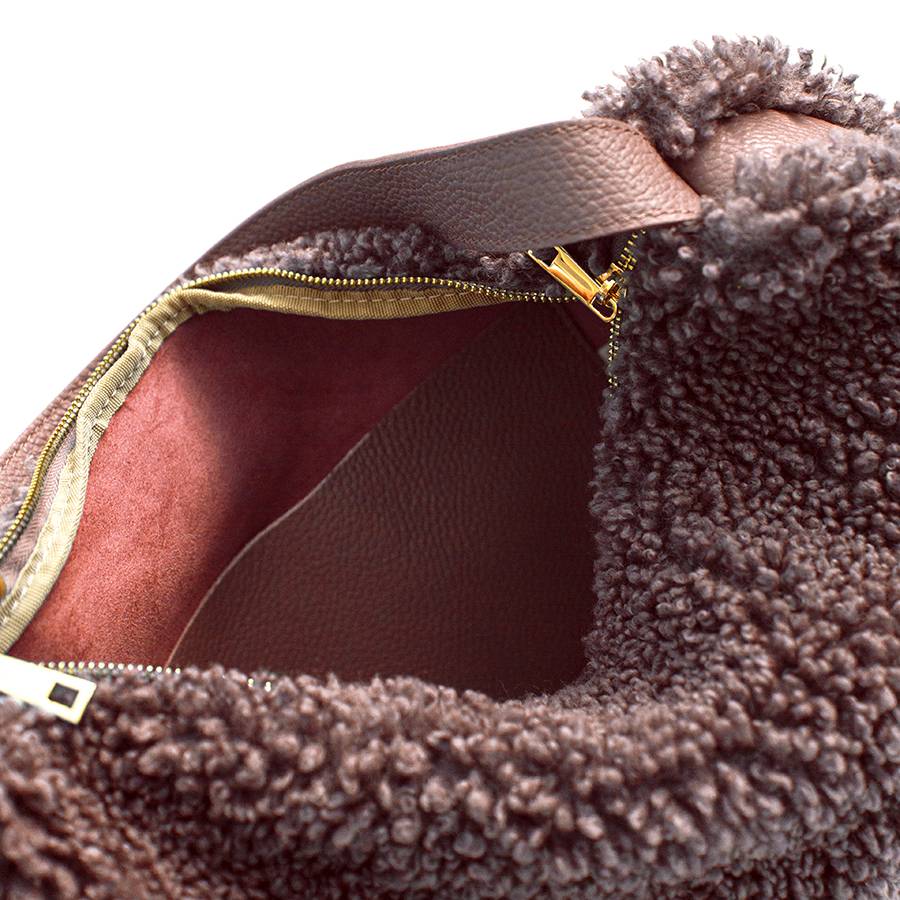 Laura Di Maggio BOUCLE’ – sacca in pelle e pelliccia ecologica rosa Promozione Limitata