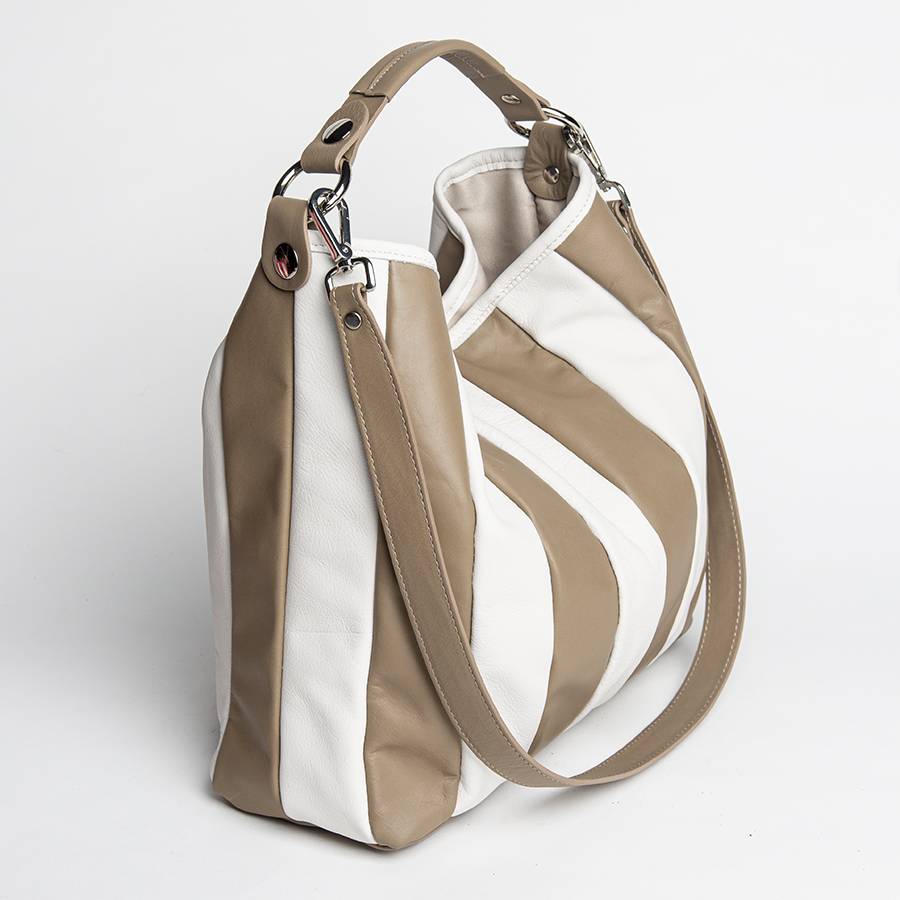 Laura Di Maggio TESSA SMALL – Sacca in pelle nappa trapuntata taupe Super Saving Price