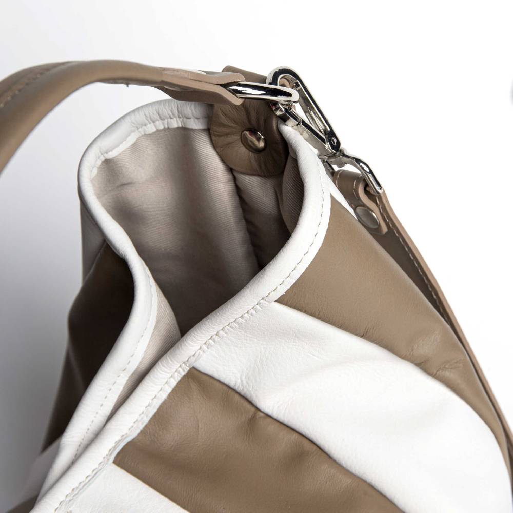 Laura Di Maggio TESSA SMALL – Sacca in pelle nappa trapuntata taupe Super Saving Price