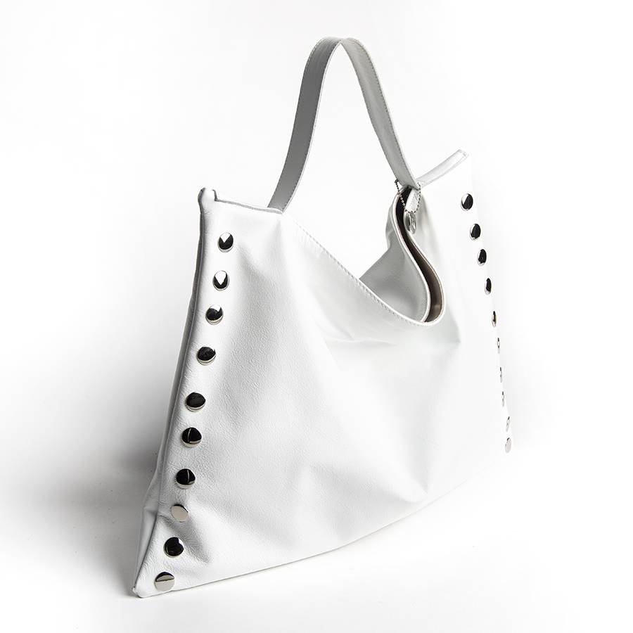 Laura Di Maggio JILLIAN BIG – Maxi borsa in pelle nappa bianca Ultimi due giorni