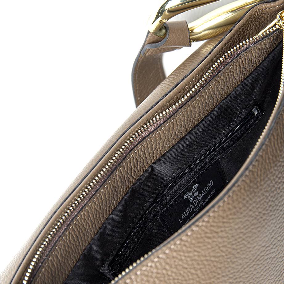 Laura Di Maggio ZELDA – borsa a spalla in pelle taupe Only for today