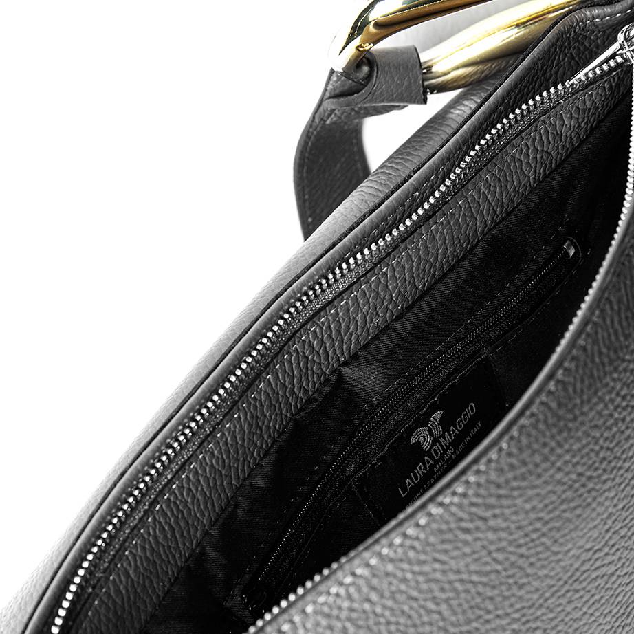 Laura Di Maggio ZELDA – borsa a spalla in pelle nera Offerta speciale della fabbrica