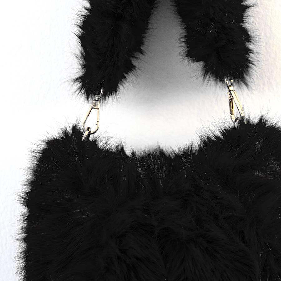 Laura Di Maggio NUVOLA – baguette in ecopelliccia nero Super sconto