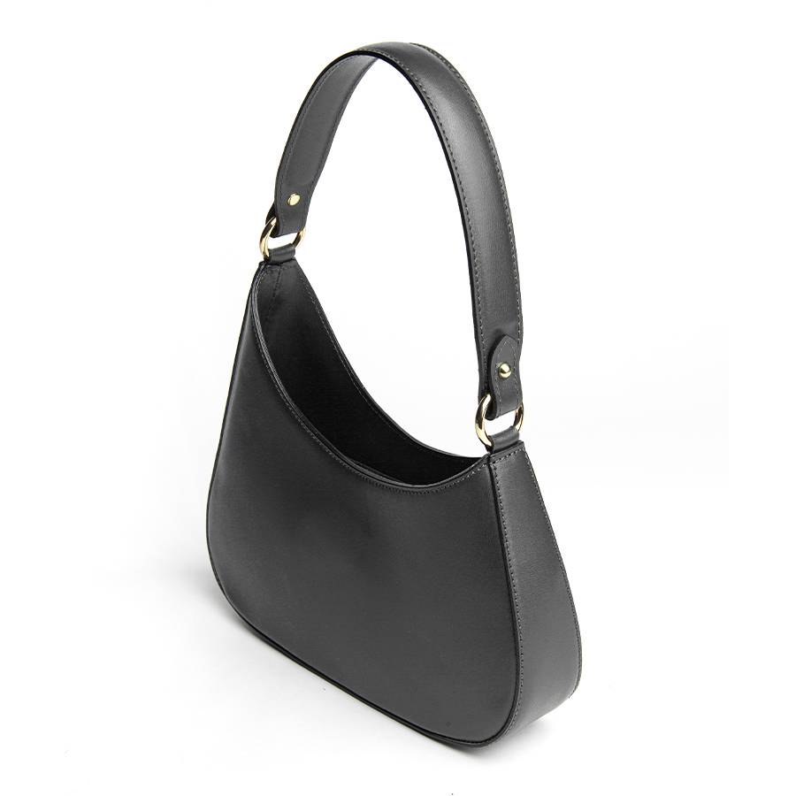 Laura Di Maggio EDI – borsa Hobo in pelle elegant nero In vendita
