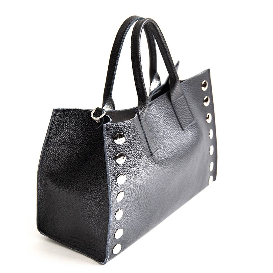 Laura Di Maggio SAM BIG – Shopping con borchie in pelle nera Italy