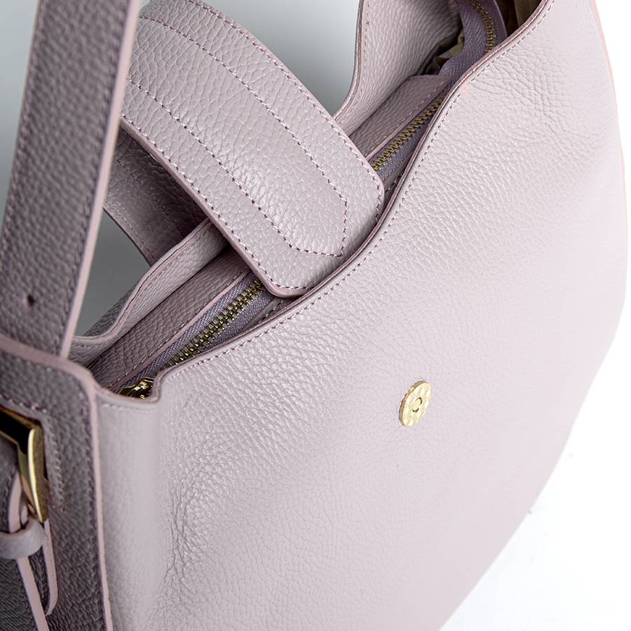 Laura Di Maggio JASMINE – Hobo bag in pelle dollaro orchidea Promozione
