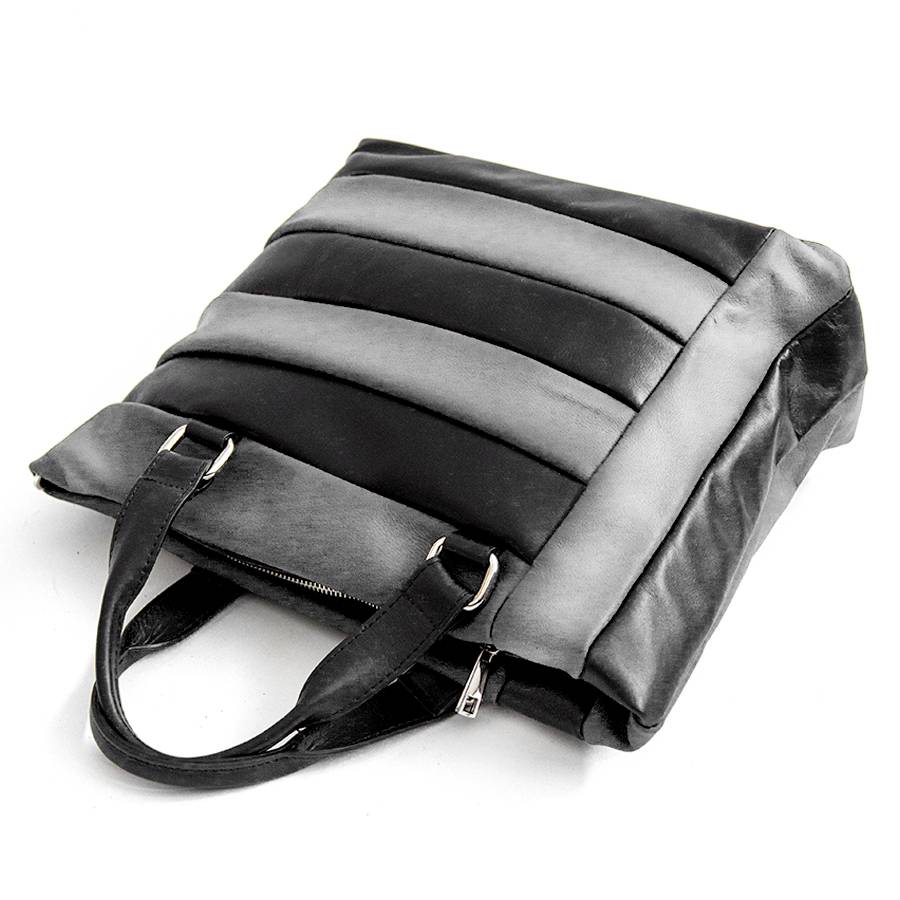 Laura Di Maggio TESSA TOTE – borsa in pelle nappa trapuntata grigia Promozione Limitata