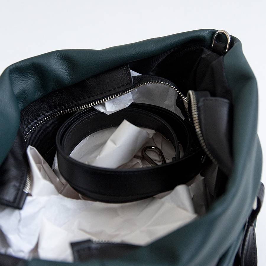 Laura Di Maggio TESSA TOTE – borsa in pelle nappa trapuntata petrolio Fino Al -60%
